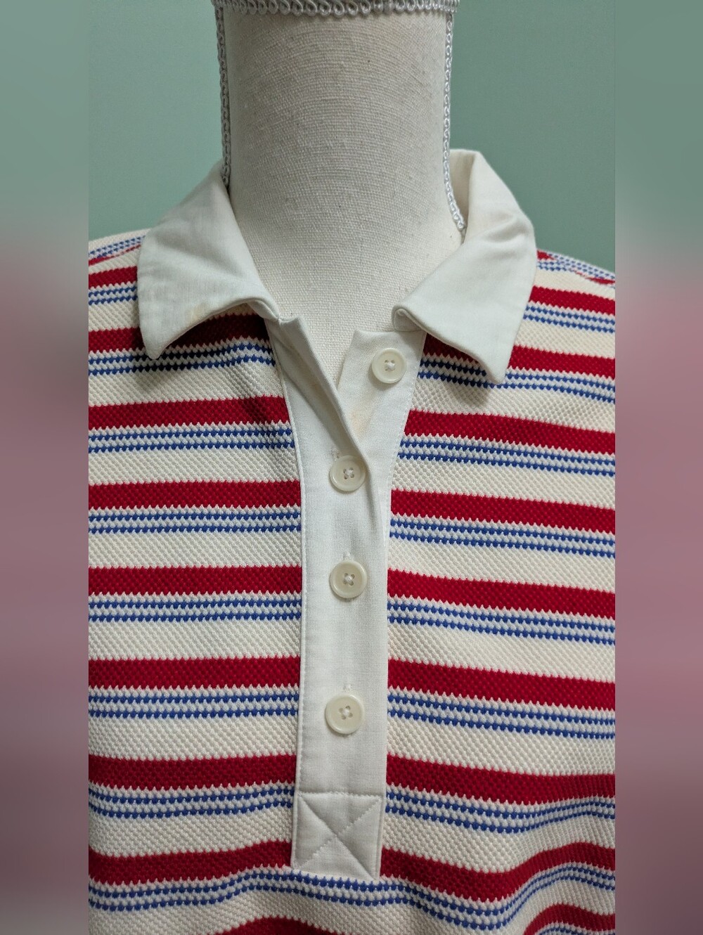 REFORMATION Anna Rugby Crop Knit Top, Sz Sm - Picture 3 of 6